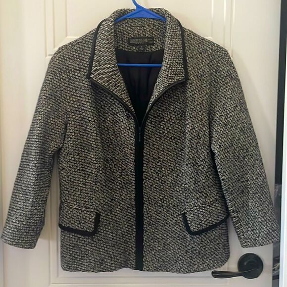 Lafayette 148 Tweed Zip Up Jacket - Picture 1 of 6